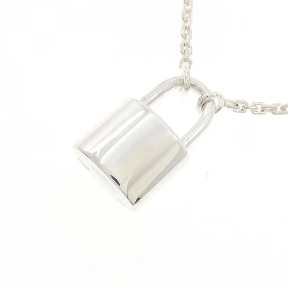 LOUIS VUITTON Silver Lockit Necklace